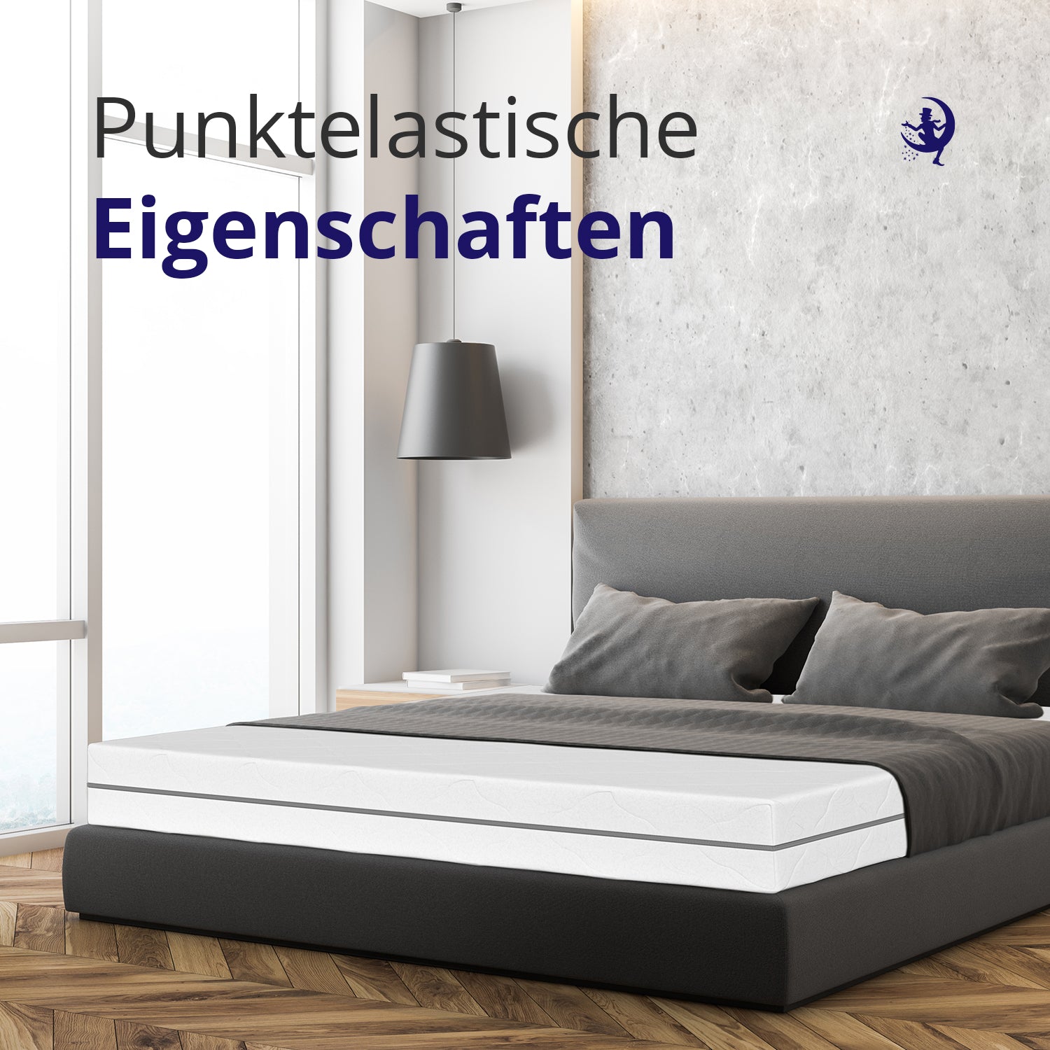 Taschenfederkernmatratze 90x200 und 140x200 mit 18 cm Höhe punktelastisch ergonomisch ideal für Rücken und Seitenschläfer modernes Schlafzimmer
