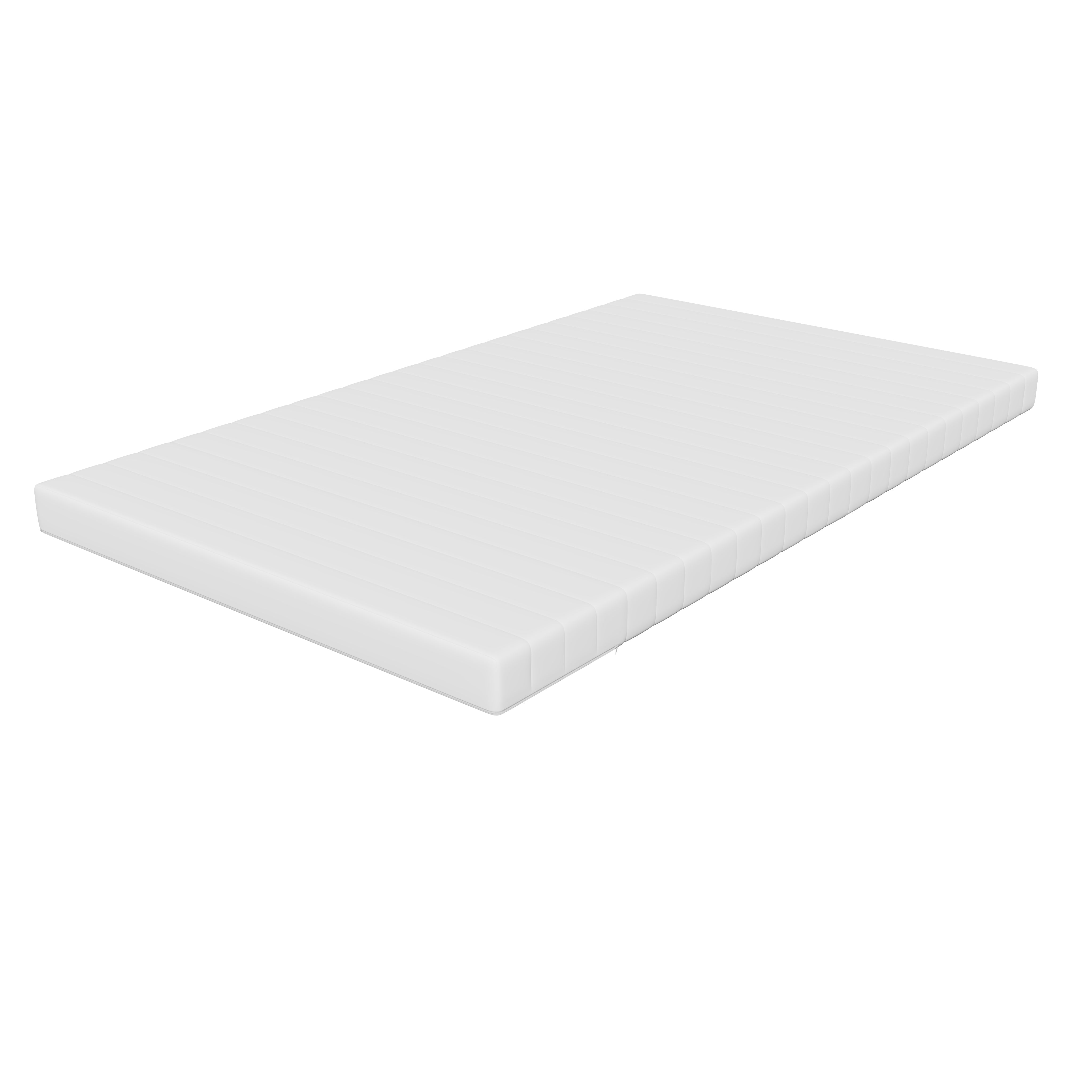 Komfortmatratze mit weißem Mikrofaserbezug 11 cm hoch ergonomisch pflegeleicht und hautfreundlich für Allergiker mit optimaler Punktelastizität
