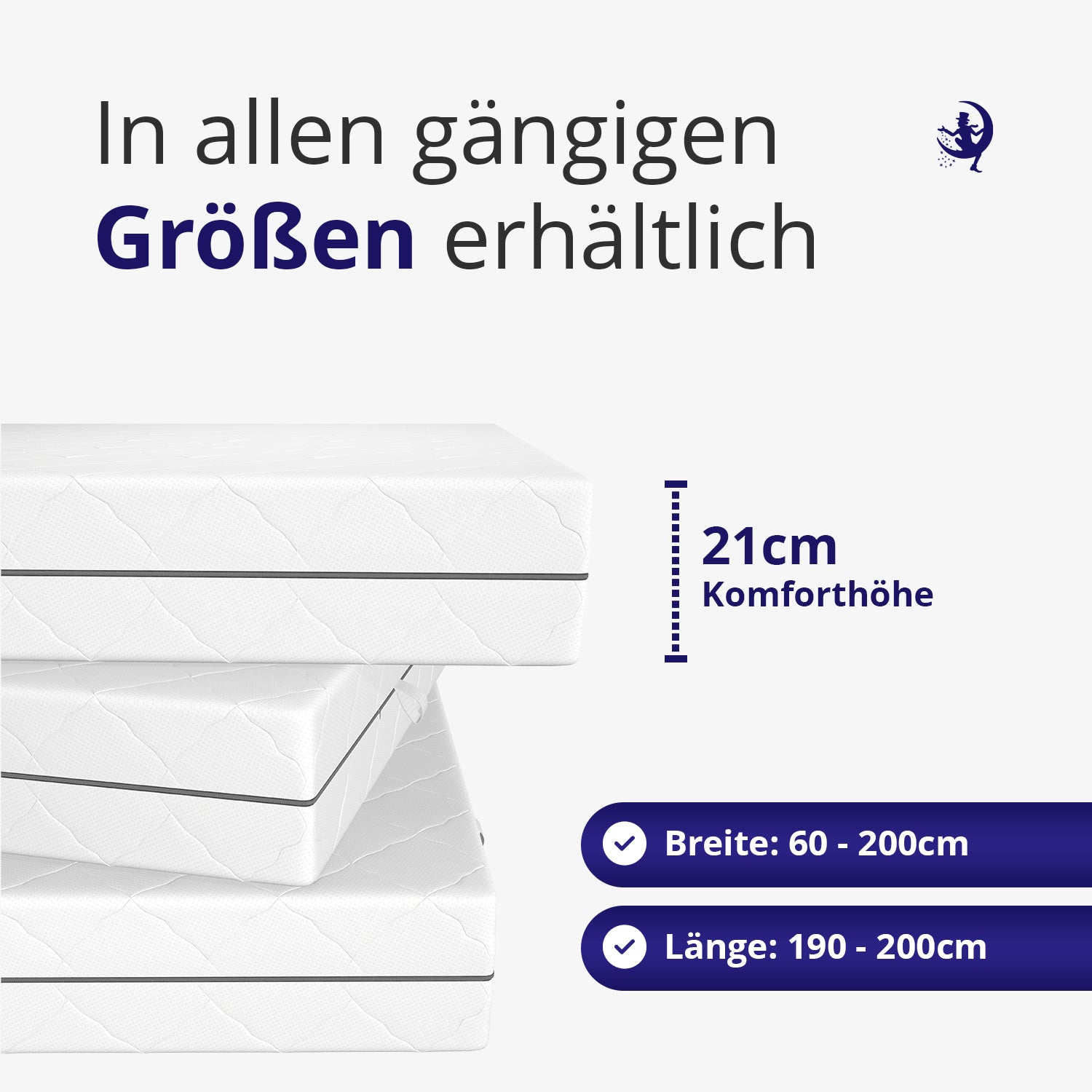 Matelas à ressorts ensachés 7 zones H2&H3