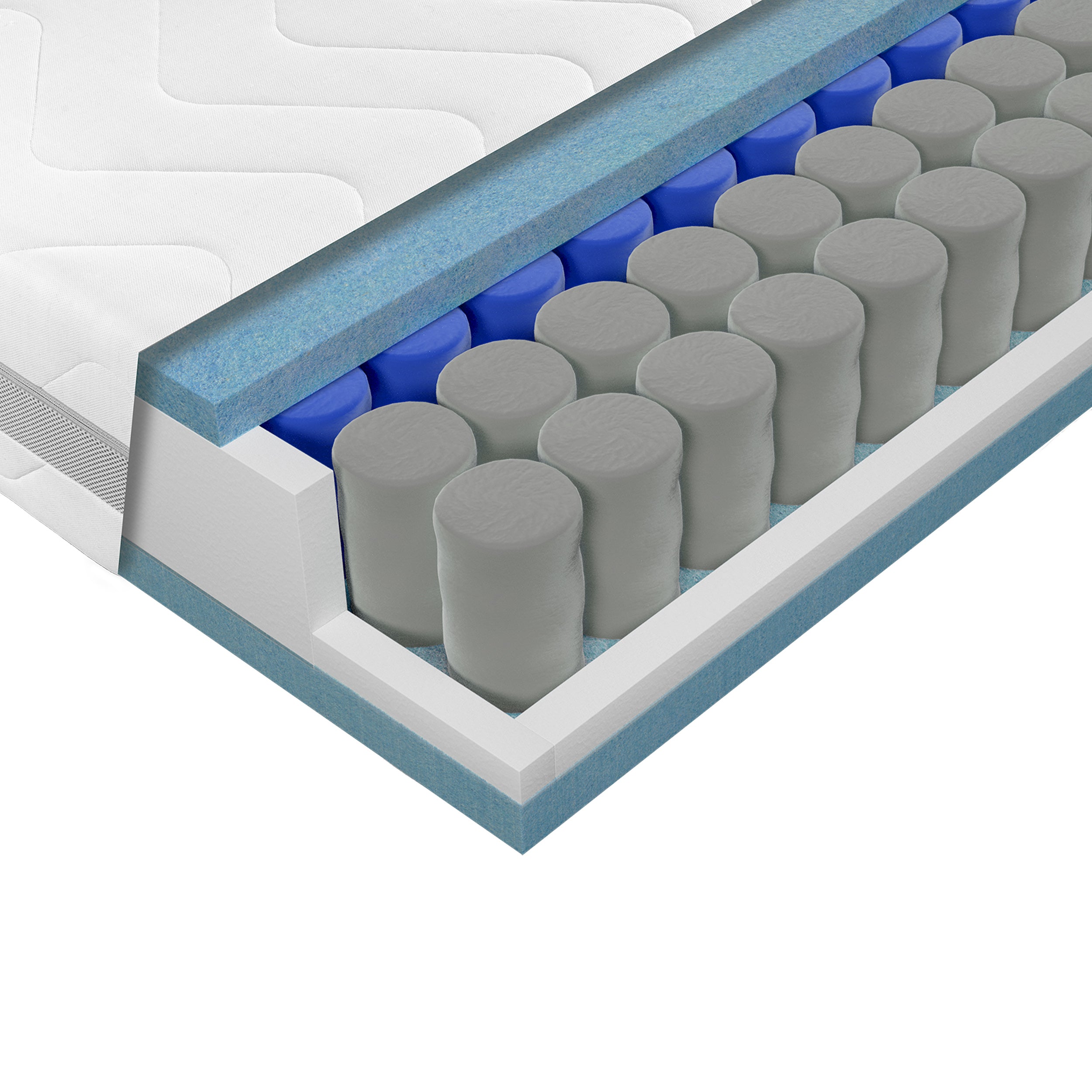 Matelas à ressorts ensachés - 2 degrés de fermeté H3/H4 